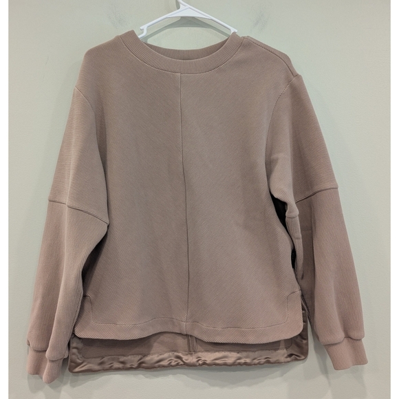 Varley Ribbed Bateau Neckline Keyhole Back Long Sleeve Top Size XS - Picture 1 of 7